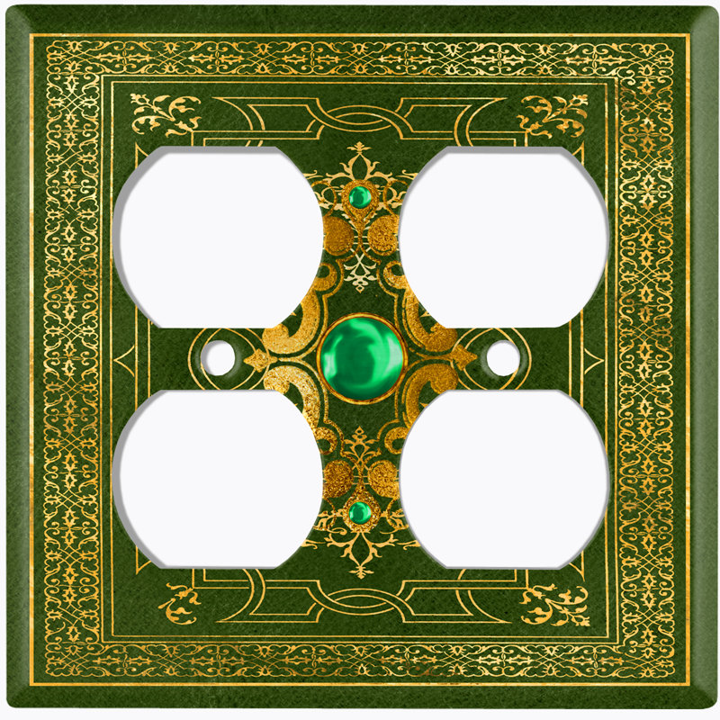 Plaque murale berçante tapisserie 2 bandes, Vert