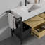 Meuble-lavabo 72 po avec lavabo en pierre artificielle, tiroirs et barre à serviettes ajustable Tharp-122359597
