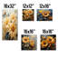Tournesols gris et jaunes doux en fleurs - tournesols, ensemble de 5 impressions sur toile-1403598235