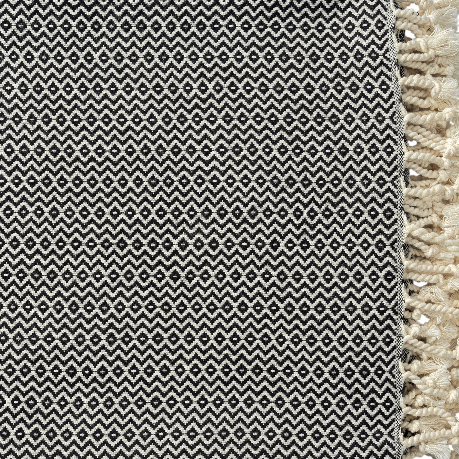 Dacion Cotton Throw Blanket, Gray Geometric