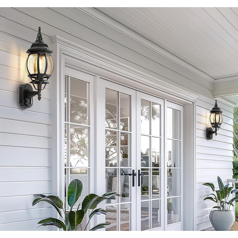 Matte Black 48cm H Outdoor Sconce