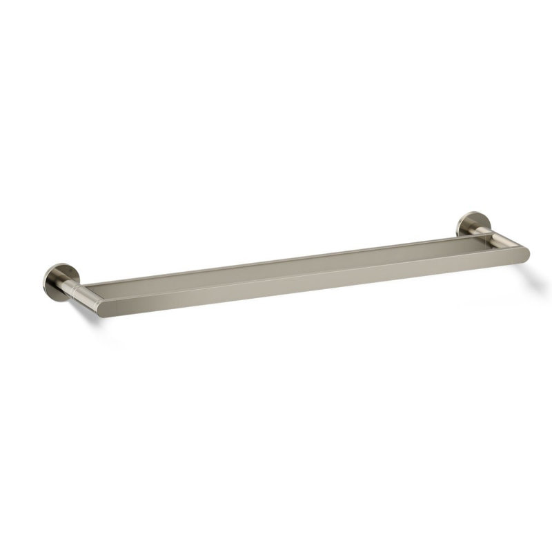 Double barre à serviettes murale 24 po, Nickel poli éclatant