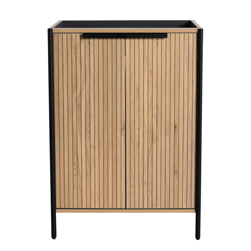 Meuble-lavabo autoportant 24 po - Café, contreplaqué avec contreplaqué stable, surface de l'eau