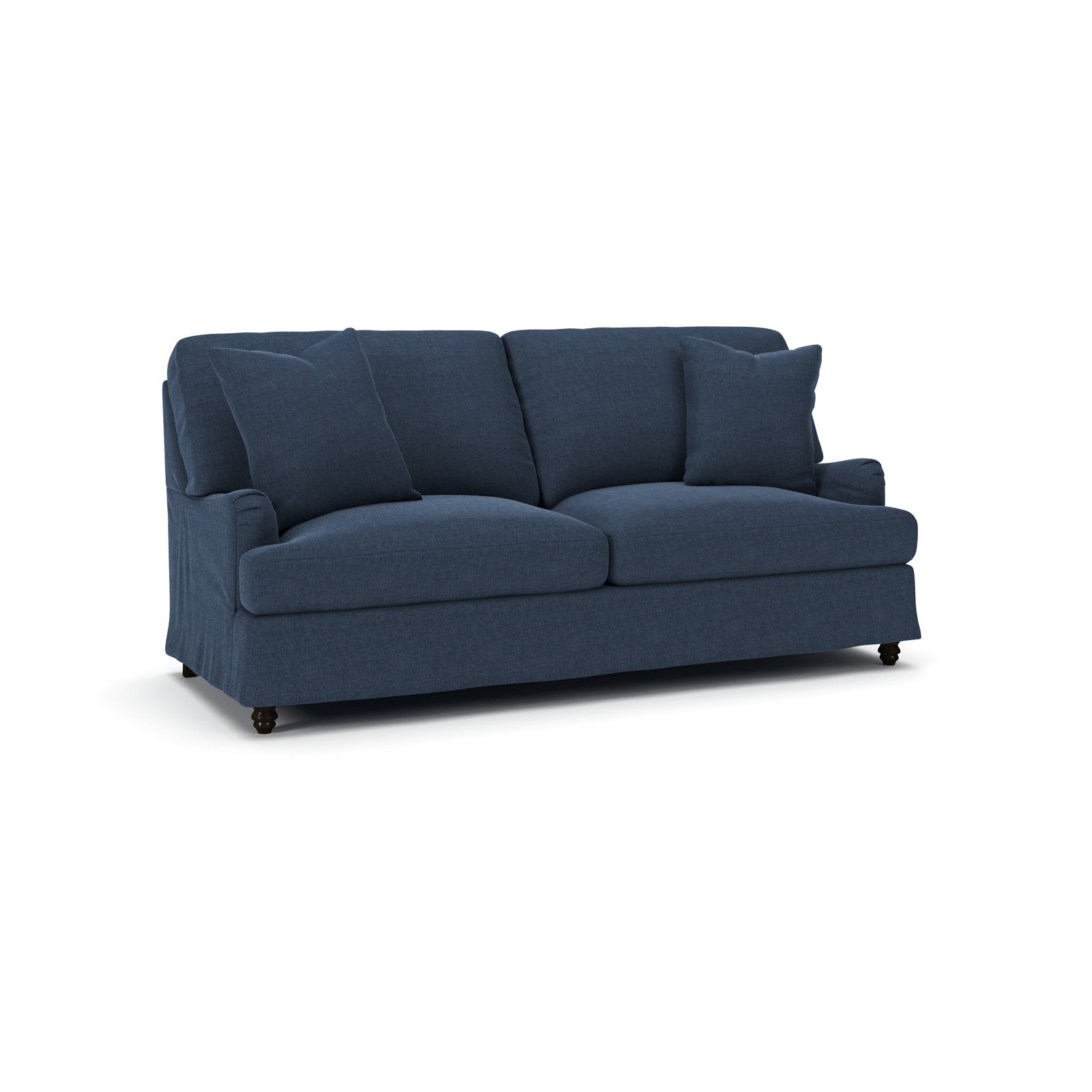 Walters Slipcovered Sofa, Drusky Navy Sustain® Basketweave