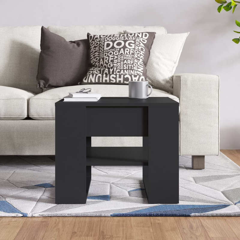 Table basse simple avec rangement Wesleyan, Noir