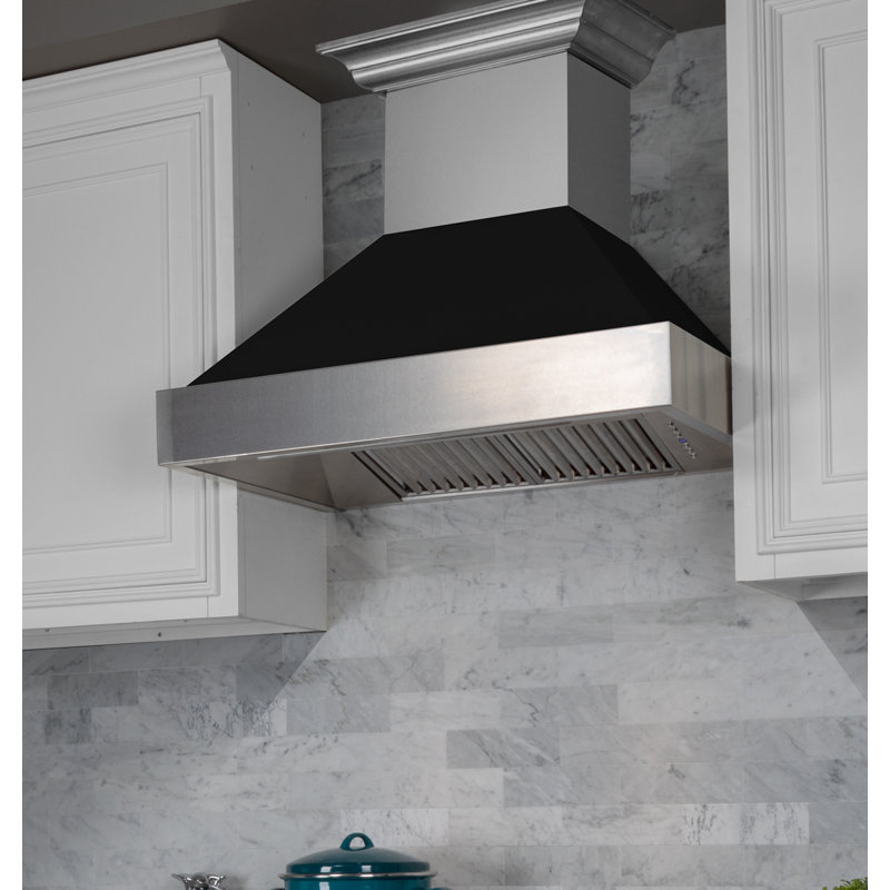 30" Fingerprint Resistant Stainless Steel Range Hood with Fingerprint Resistant Shell (8654SN-30), Red Matte