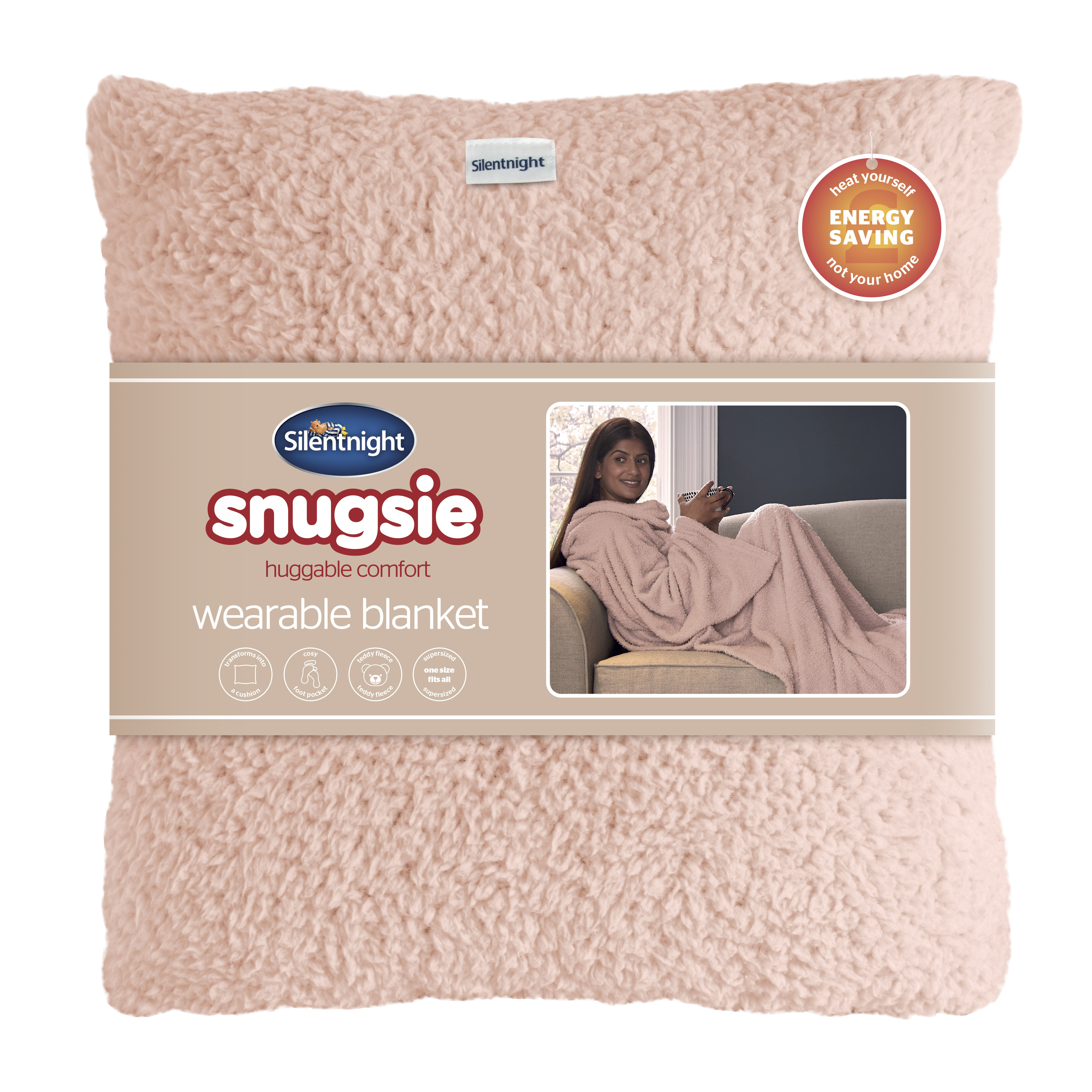 Wearable Blanket Snuggle Fleece Throw Silentnight Snugsie Wearable