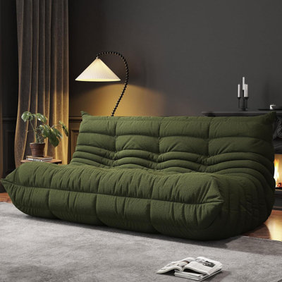 Bean Bag Chairs For Adults, Memory Foam Couch 3-Seater Sofa Chair, Soft Teddy Material Cozy Comfy Reading Nook Chairs, Floor Chair For Living Room Bed by Trule