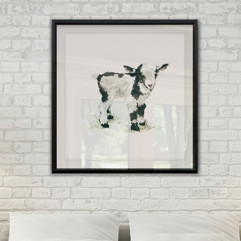 Bébé chèvre - reproduction de cadre photo, H 26,5 po x l 26,5 po x P 1,5 po