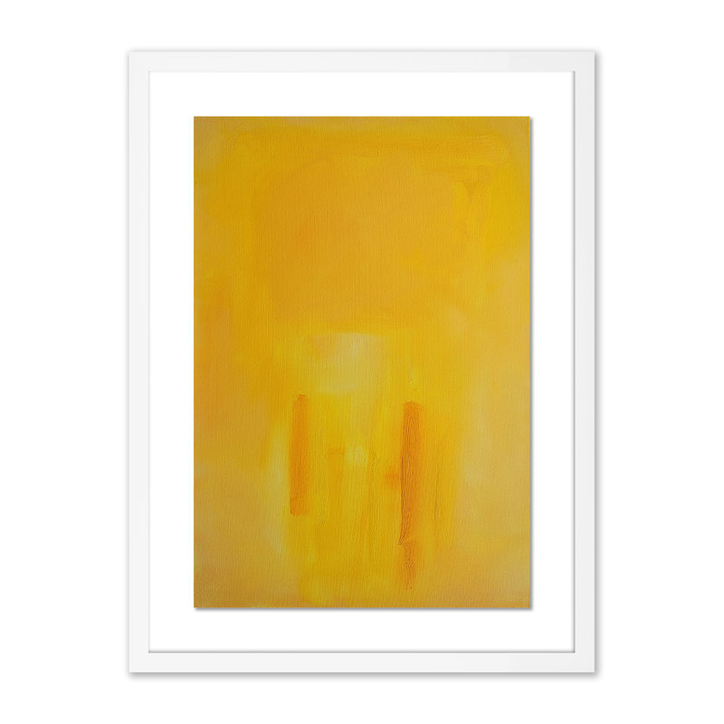 "Chiffres dans un souk jaune" par Charles Stuart - reproduction d'art encadrée, H 24 po x l 18 po x P 1,5 po, Blanc