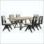 Chaise rembourrée en bois noir de style campagnard
