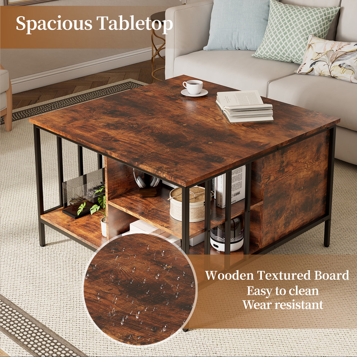 Gallery Detail: 17 Stories Lift Top Coffee Table With Storage