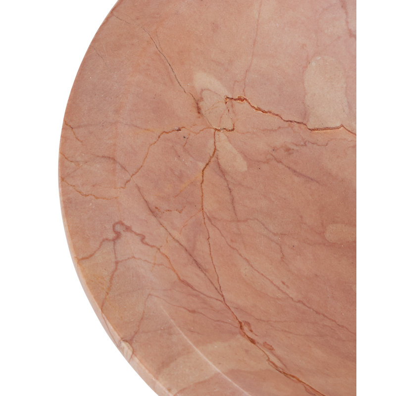 Lubo Handmade Marble Decorative Bowl, Rosa, 6" H x 13" W x 13" D