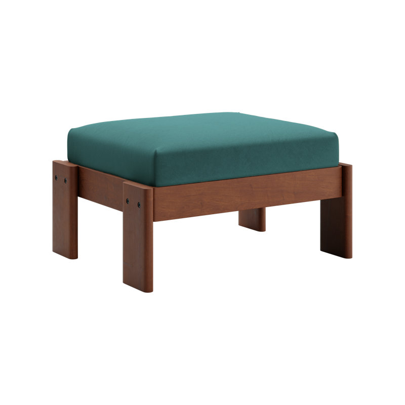 Bacana Ottoman, Seafoam Recycled Velvet