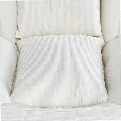 Upholstered  Human Dog Bed For Adults And Pets, Foldable Lazy Sofa Bed With 5 Adjustable Position, Includes 2 Soft Pillows For Bedroom, Living Room, Reading Corner(Off White)