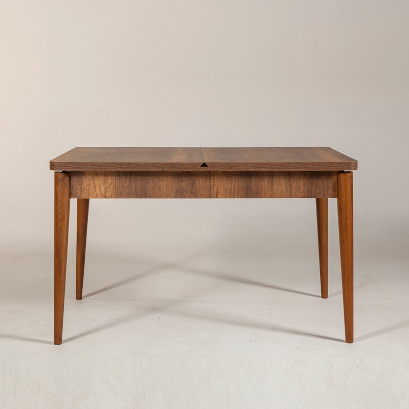 Table de salle à manger extensible Vandyne, Bois foncé
