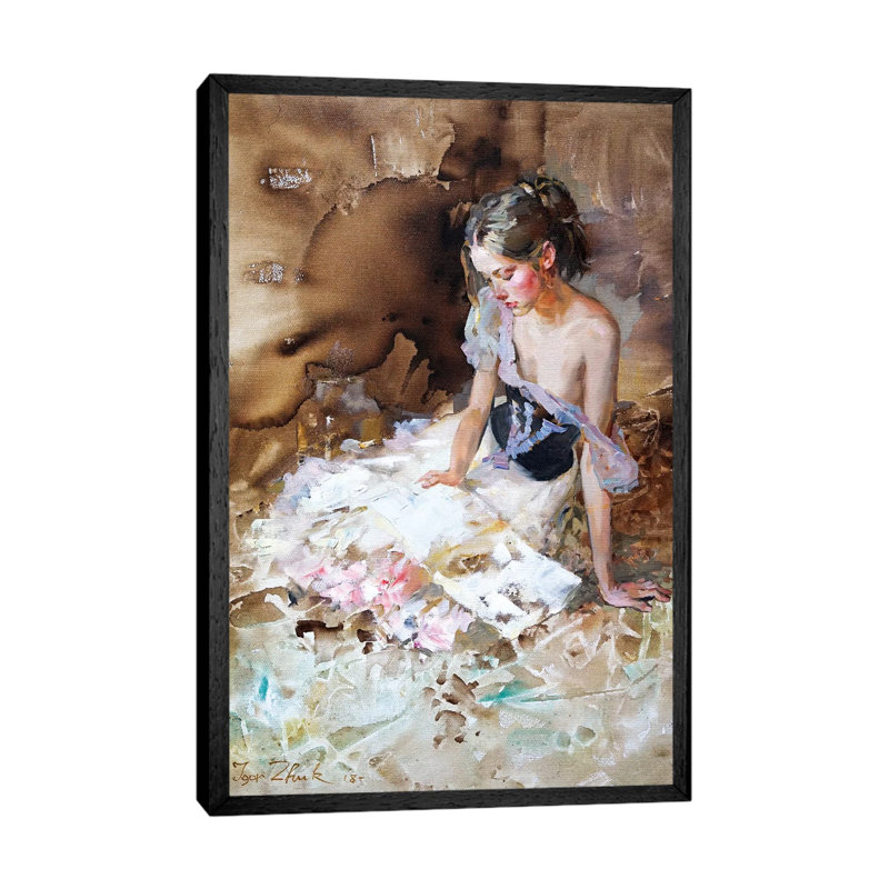 The Tale 2 1 Piece Painting on Canvas, 66.04cm H x 45.72cm W x 3.81cm D, Black Framed