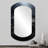 Grey Onyx Stone Abyss - Stone Geode Asymmetrical Shapes - Traditional Large Wall Mirror-107247580