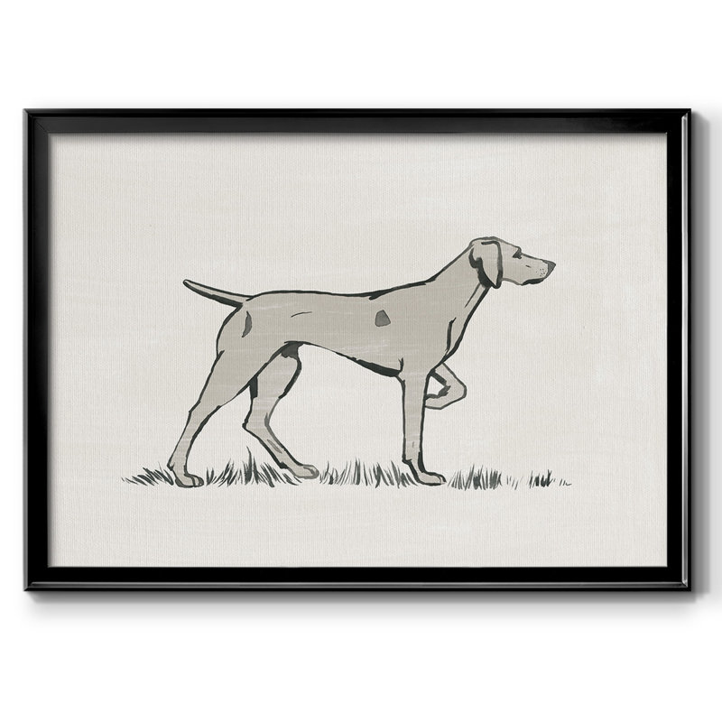 " Neutral Pointer I ", Black, 26" H x 38" W x 1.5" D