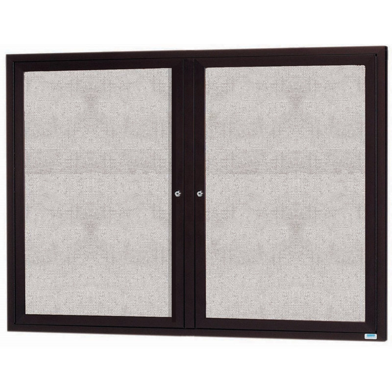 Tableau d'affichage mural extérieur pour l'extérieur, Aluminium anodisé bronze, Deux, H 48 po x l 60 po
