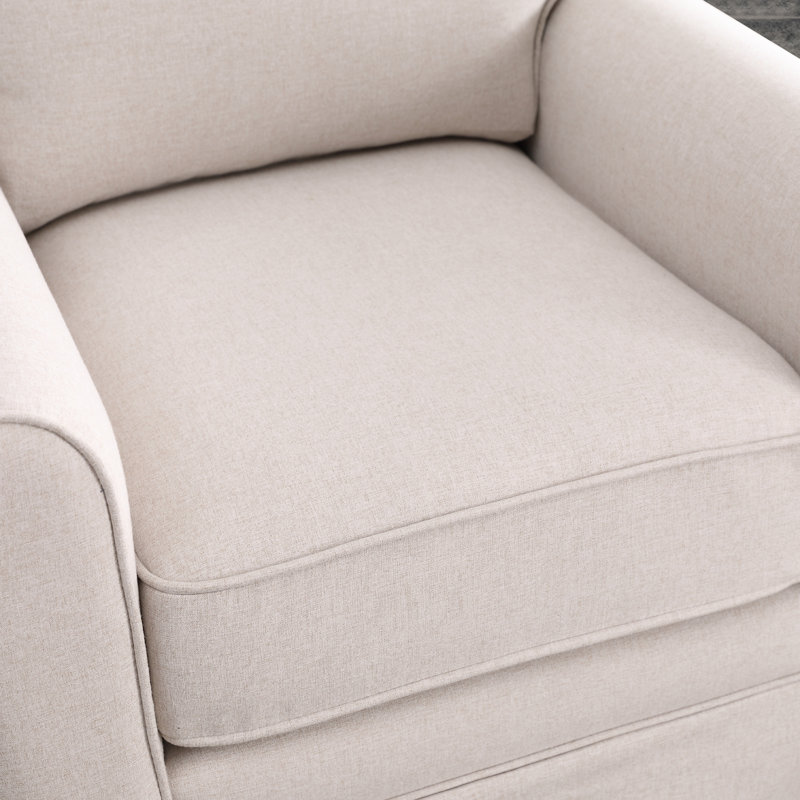 Fauteuil d'appoint Kandyn, Lin performance beige