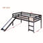 Lit mezzanine simple avec glissade, conception multifonctionnelle pour les enfants, durable et peu encombrante, idéal pour les chambres modernes