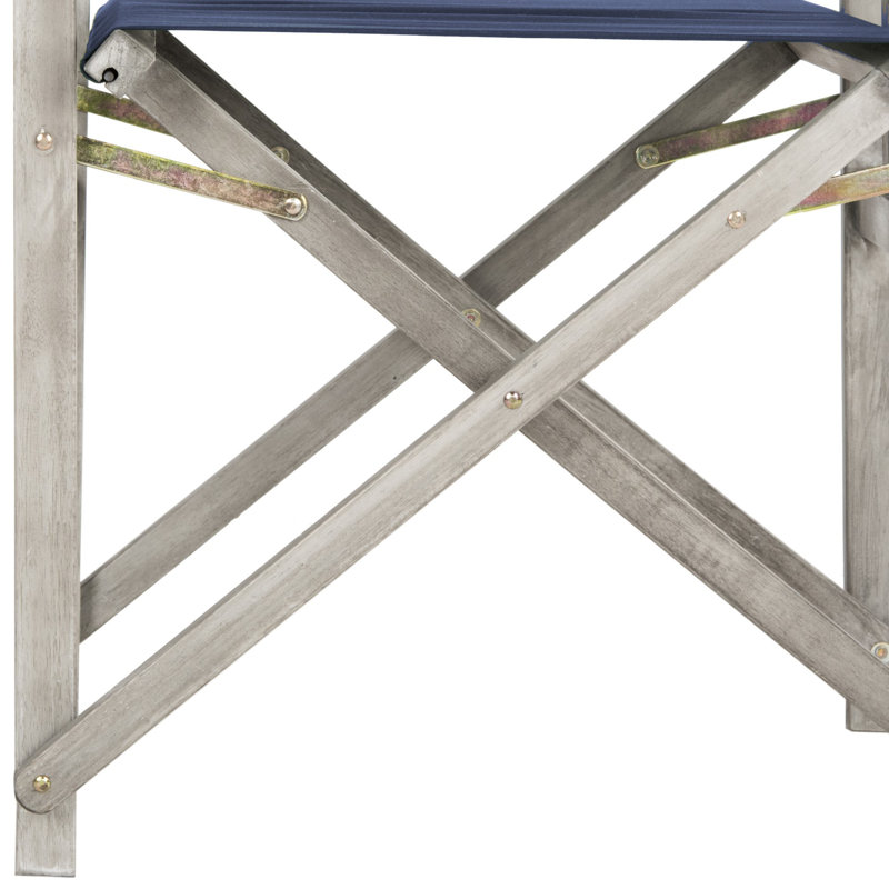 Fauteuil de patio Woodacre, Gris/bleu marine