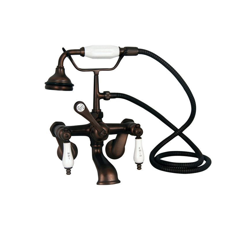 Estelle 60'' x 30'' Freestanding Soaking Acrylic Bathtub with Faucet, Oil Rubbed Bronze
