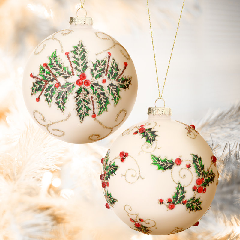 Ornement boule de vigne Jewel Holly