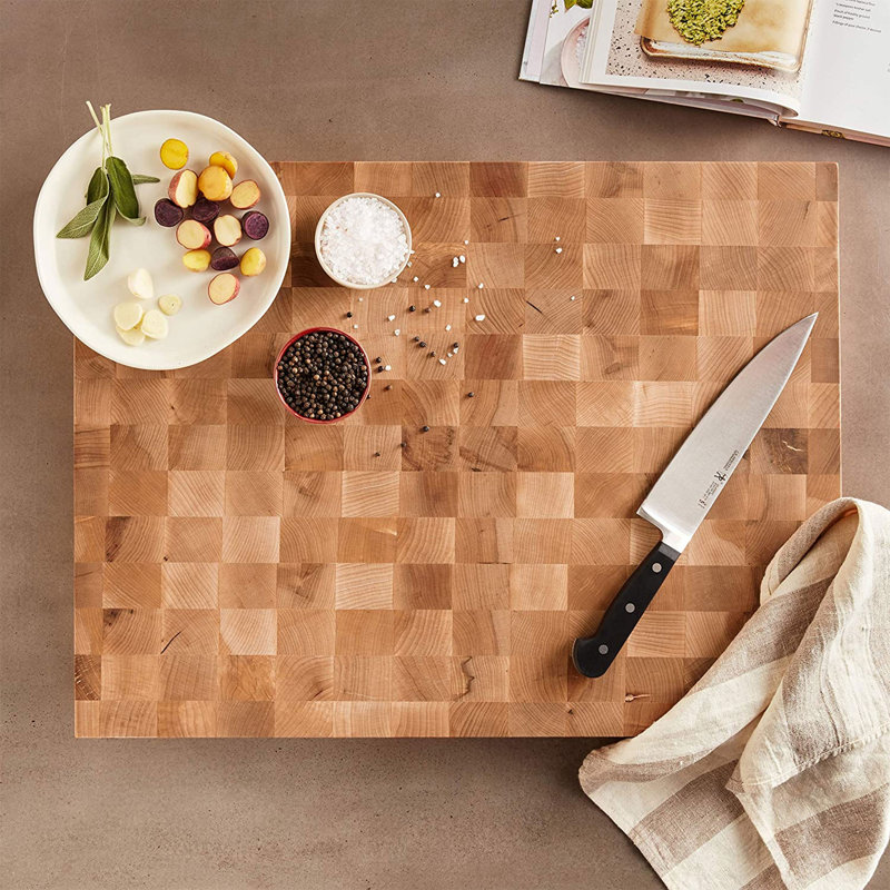 John Boos Chinese Chopping Block 2.25" End Grain Reversible, 24" L x 18" W, Maple