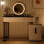 Coiffeuse moderne avec pieds à hauteur réglable et armoire de rangement