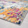 Tapis abstrait rose / bleu / orange Altero