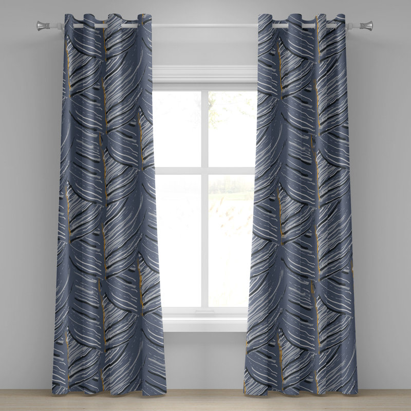 Rideau de palmier tropical avec œillets Dakota Fields 50 po x 96 po, L 50 po x L 108 po