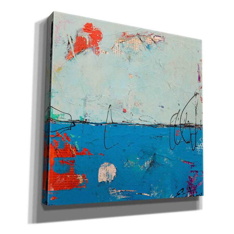 «Blue Bound» par Erin Ashley, estampe numérique sur toile, L 12 po x H 12 po x P 0,75 po