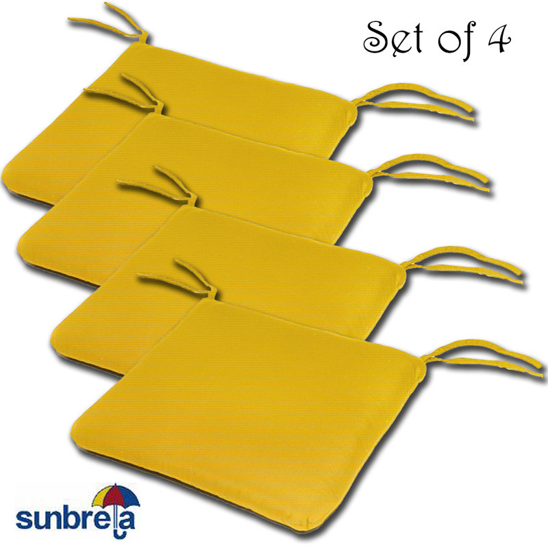 Outdoor 2'' Dining Chair Cushion, Sunflower, 2"H x 20"W x 18"D