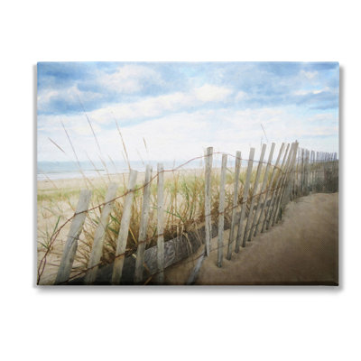 Art mural sur toile Summer Beach Fence par GraffiTee Studios