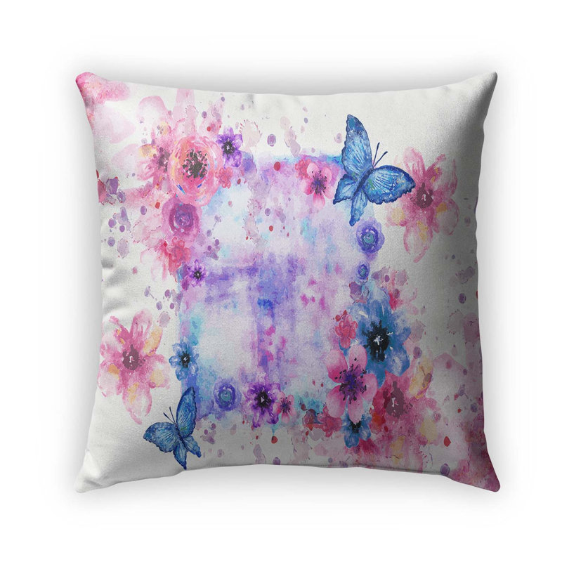  Housse et insert de coussin carré floral Floral, 26 po x 26 po