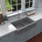 Karran Quartz 34'' X 21-1/4'' Double Bowl 60/40 Retrofit Farmhouse/Apron Front Kitchen Sink Kit-50597933