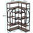 7-Tier Corner Bookcase Particleboard 1 Piece Corner Bookcase Red Versatile Design
