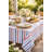 Stitched Checkerd Cotton 54" Square Tablecloth