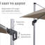 Parasol carré en porte-à-faux 10'-438352559