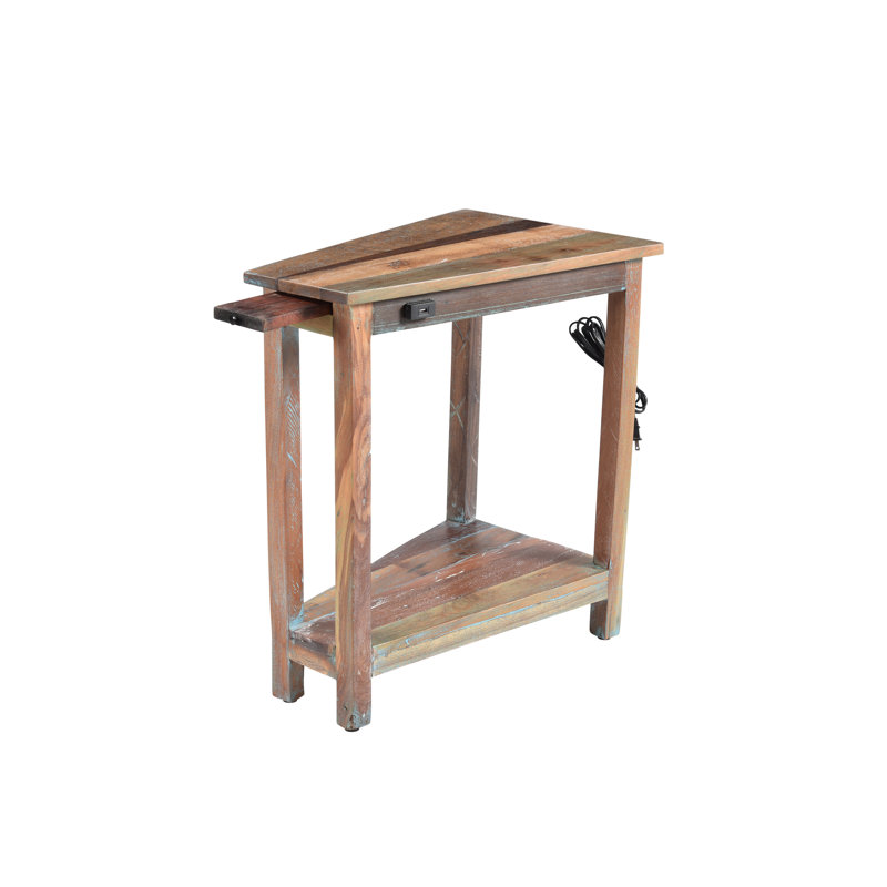 Solid Wood End Table, 16x25x27
