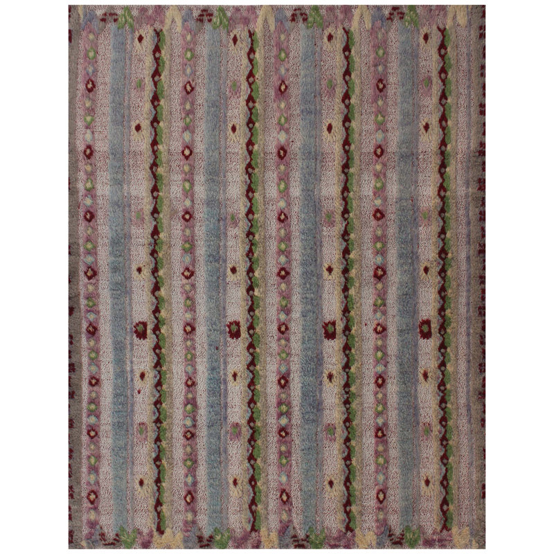 Rectangle 219 cm x 267 cm Geometric Hand Knotted Area Rug