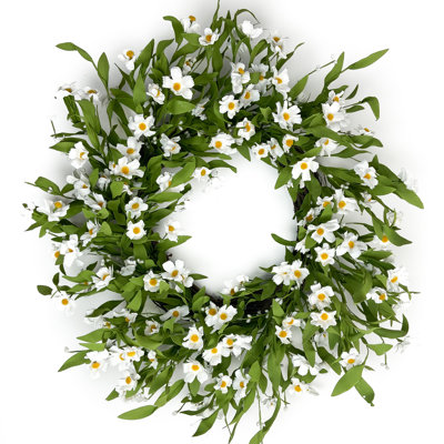 Faux Daisy Silk 20'' Wreath