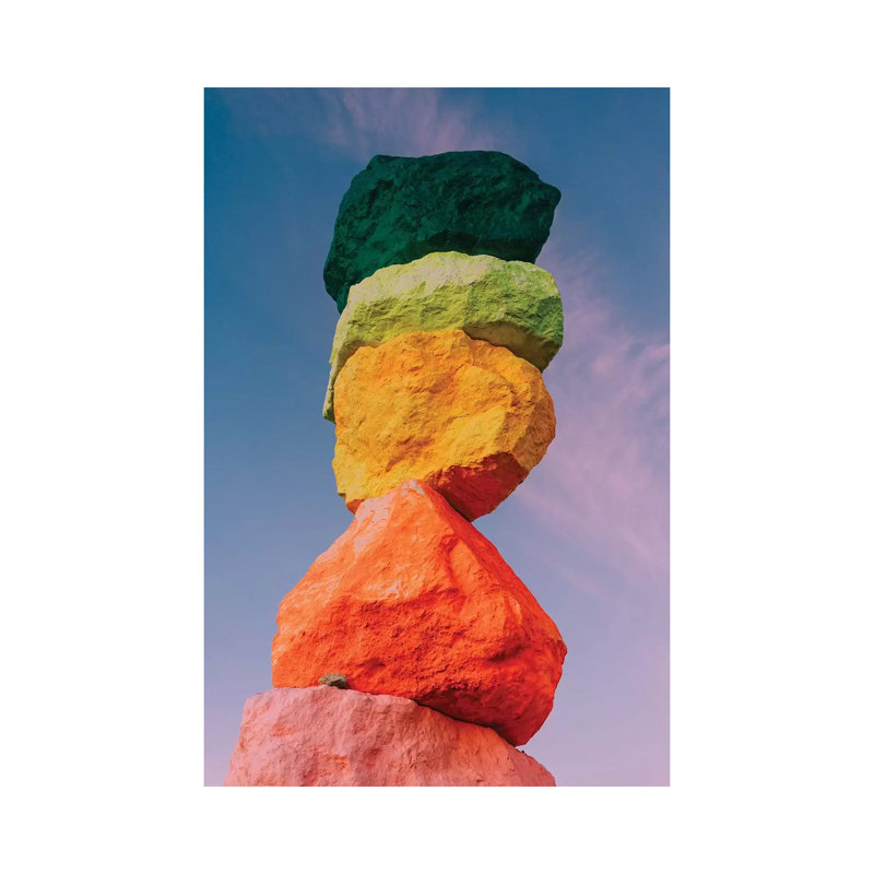 Seven Magic Mountains Sunrise III by Bethany Young - Print on Canvas, Wrapped Canvas, 101.6cm H x 66.04cm W x 1.91cm D
