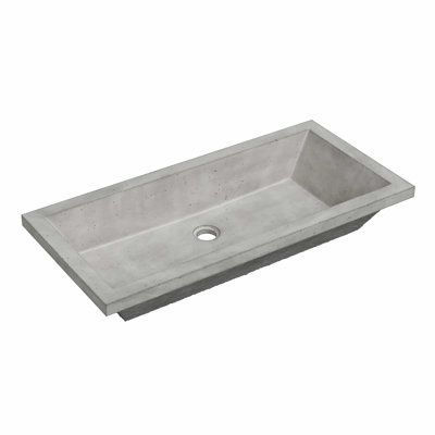 Arcata 30" Undermount Concrete Trough Bathroom Sink