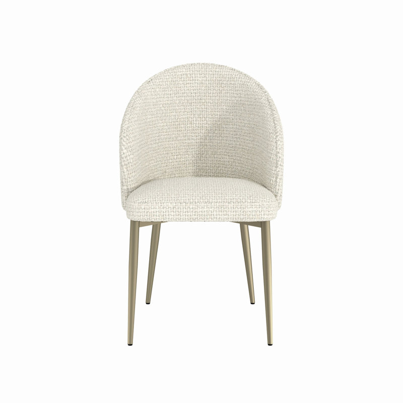 Ensemble de 2 chaises d'appoint en tissu Cora, Blanc