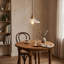 Lustre bronze antique avec abat-jour texturé-130769849