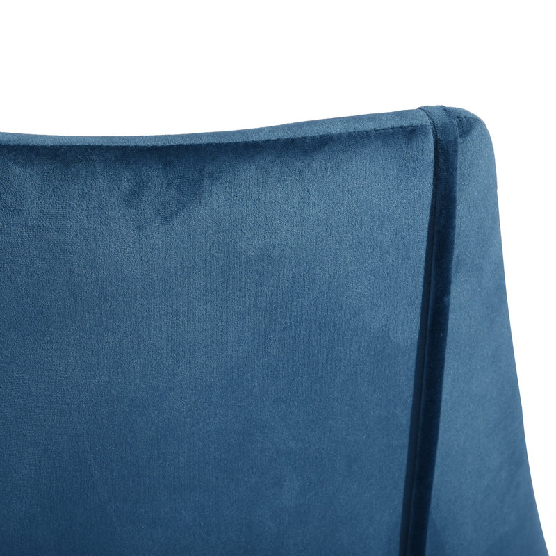 Stewie Velvet Office Chair, Blue