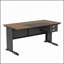 Bureau d'ordinateur, bureau de 63 pouces, bureau de jeu à 2 tiroirs pour bureau personnel, bureau, bureau simple moderne, cadre en métal noir